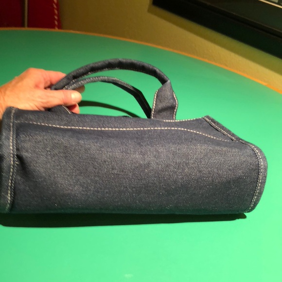 Georgio Beverly Hills Denim Satchel Handbag - Picture 3 of 6